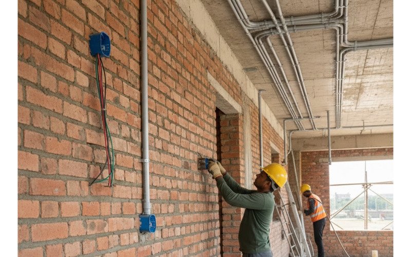 Electrical Conduit Work Update | House Construction Progress